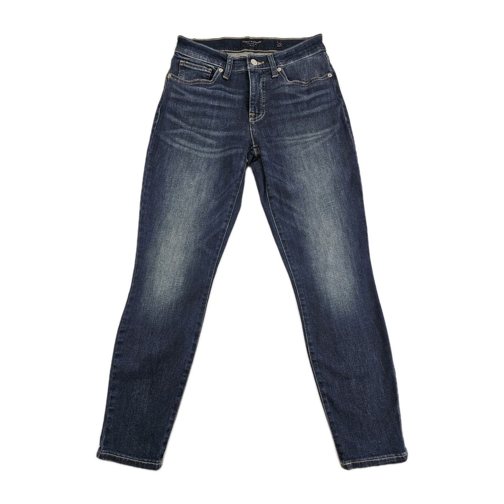 Lucky Brand Women's Ava Skinny Ankle Jeans 4/27 Dark Wash Mid Rise 7WP10609